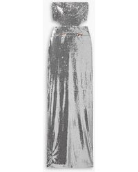 Et Ochs - Ava Strapless Cutout Sequined Satin Gown - Lyst
