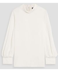 Theory - Tie-Neck Silk Blouse - Lyst