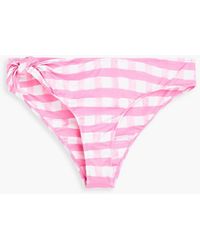 Jacquemus - Vichy Knotted Gingham Low-rise Bikini Briefs - Lyst