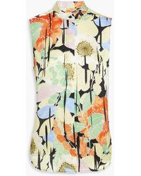 Equipment - Therese Floral-print Silk-satin Jacquard Shirt - Lyst