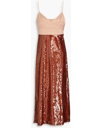 A.L.C. - Gisele Cutout Sequined Satin-crepe Midi Dress - Lyst