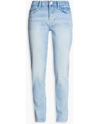 FRAME - Le Garcon Mid-rise Slim-leg Jeans - Lyst