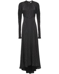 Paco Rabanne Asymmetric Crystal-embellished Satin Maxi Dress - Black