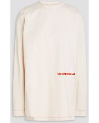 Victoria Beckham - Mélange Organic Cotton-jersey Top - Lyst