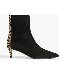 Giuseppe Zanotti - Leopard-print Calf Hair And Suede Ankle Boots - Lyst