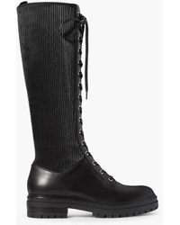 Gianvito Rossi - Lace-up Leather Knee Boots - Lyst
