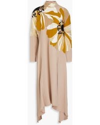 Valentino Garavani - Floral-print Silk-crepe Maxi Dress - Lyst