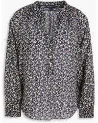 Veronica Beard - Pienza Floral-print Cotton-gauze Blouse - Lyst