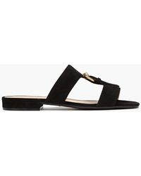 Sergio Rossi - Buckle-detailed Suede Sandals - Lyst