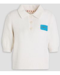 Marni - Appliquéd Cashmere Polo Sweater - Lyst