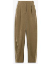 Tibi - Simon Pleated Wool-twill Pants - Lyst