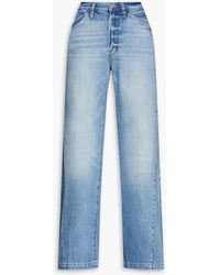 FRAME - Le baggy Palazzo Faded High-rise Wide-leg Jeans - Lyst