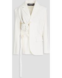 Jacquemus - Baccala Asymmetric Knotted Wool-blend Blazer - Lyst