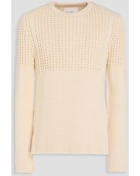 Jil Sander - Pullover aus waffelstrick aus einer baumwoll-wollmischung - Lyst