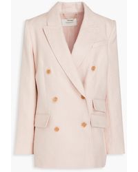 Zimmermann - Doppelreihiger blazer aus leinen - Lyst