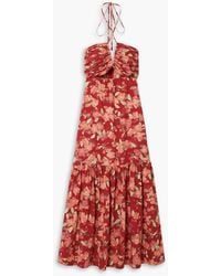 Peony - Reminisce Floral-print Cotton And Ecoverotm-blend Maxi Dress - Lyst