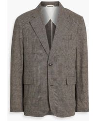 Alex Mill - Cooper Prince Of Wales Checked Linen And Cotton-Blend Blazer - Lyst
