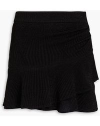 IRO - Uzini Layered Ruched Knitted Mini Skirt - Lyst