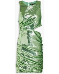 Maje - Cutout Sequined Tulle Mini Dress - Lyst