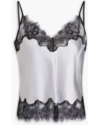 Nicholas - Alani Chantilly Lace And Satin Camisole - Lyst