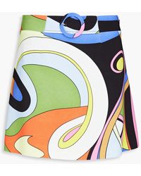 Moschino - Printed Crepe Mini Skirt - Lyst