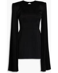 Alex Perry - Jameson Open-back Pleated Satin-crepe Robe - Lyst