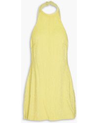 retroféte - Alexis Sequined Chiffon Halterneck Mini Dress - Lyst