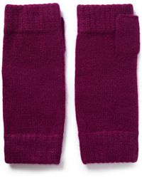 N.Peal Cashmere Cashmere Fingerless Gloves - Purple