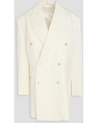 Wardrobe NYC - Double-Breasted Grain De Poudre Wool Coat - Lyst