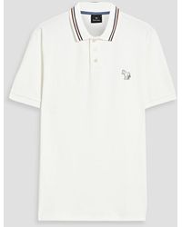 Paul Smith - Embroidered Cotton-blend Piqué Polo Shirt - Lyst