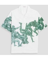 JW Anderson - Printed Cotton-poplin Shirt - Lyst