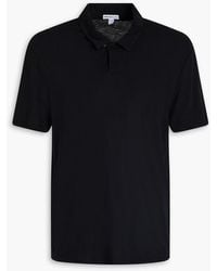 James Perse - Cotton And Linen-blend Jersey Polo Shirt - Lyst