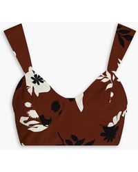Racil - Nandi Floral-print Crepe De Chine Bra Top - Lyst