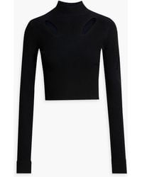 Dion Lee - Cropped Cutout Ribbed-knit Turtleneck Sweater - Lyst