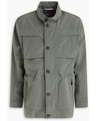 Canali - Field jacket aus shell in knitteroptik - Lyst