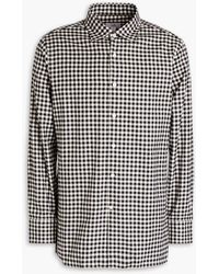 dunhill - Checked Cotton-flannel Shirt - Lyst
