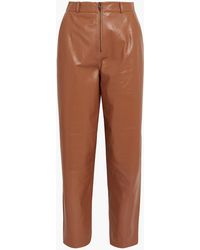 Zeynep Arcay - Leather Tapered Pants - Lyst