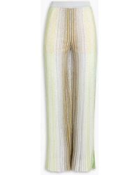 Missoni - Metallic Striped Ribbed-Knit Flared Pants - Lyst