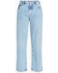 FRAME - Hoch sitzende cropped jeans "the hang" mit geradem bein - Lyst