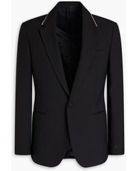 Versace - Crystal-embellished Embroidered Wool Blazer - Lyst