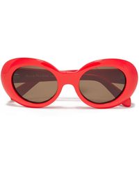 Acne Studios Sonnenbrille mit d-rahmen aus azetat - Rot