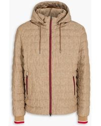 Herno - Quilted Linen-Canvas Hooded Down Jacket - Lyst