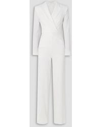 Talbot Runhof - Jumpsuit aus crêpe mit wickeleffekt - Lyst
