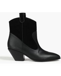 Giuseppe Zanotti - Patent-leather And Suede Ankle Boots - Lyst