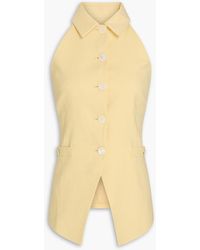 Veronica Beard - Orlinda Linen-Blend Twill Vest - Lyst
