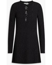 Loulou de Saison - Evan Pointelle-knit Cotton-blend Mini Dress - Lyst