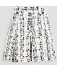 Anna Sui - Pleated Tweed Mini Skirt - Lyst