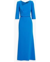 Badgley Mischka - Draped Crepe Gown - Lyst