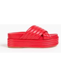 FARM Rio - Quilted Leather Platform Sandals - Lyst