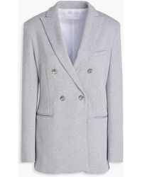 Fabiana Filippi - Doppelreihiger blazer aus baumwoll-tweed - Lyst